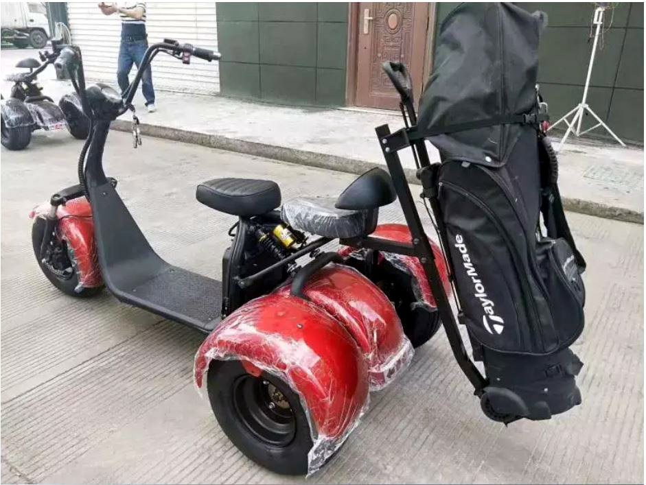 Electric Fat Tire Scooter Trike CityCoco Double Seat Golf Model Bike
