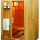 Canadian Hemlock Wood Swedish 47" 1/2 Person Sauna, with 4.5KW Wet/Dry Heater, Digital Panel & Rocks
