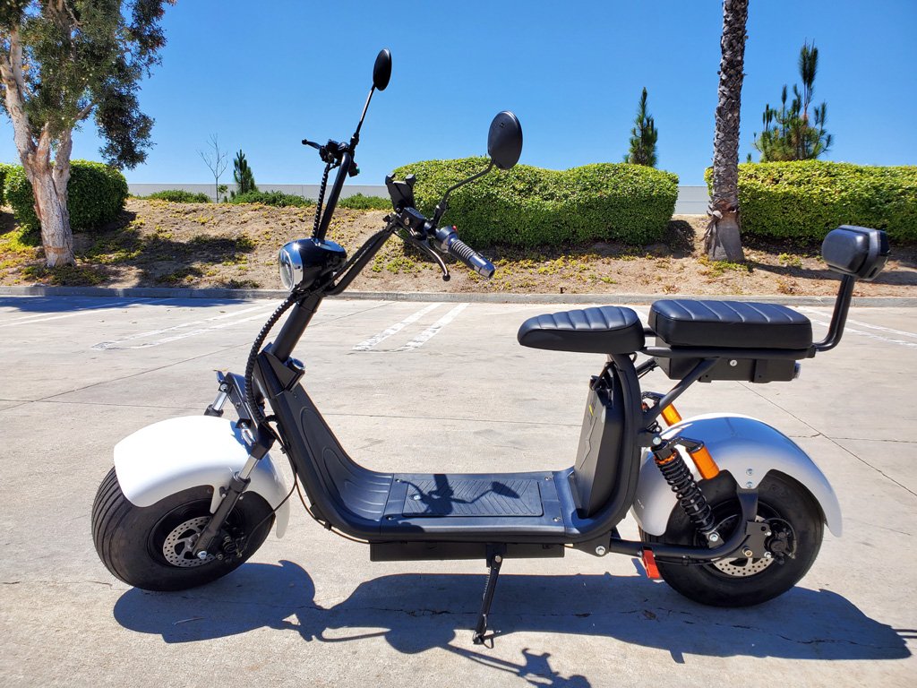 Electric Double Seat Fat Tire Scooter Motorcycle CityCoco Bike eBike Moped, 2000W 60V 40AH