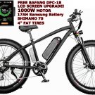 1000W Electric Fat Snow Tire Mountain Bike Bicycle EBike 48v 17AH Samsung Battery BAFANG LCD Display