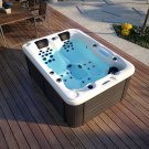 3 Person Outdoor Hydrotherapy Hot Tub Bath Bathtub Whirlpool SPA with 51 Jets and 23 Color LED's