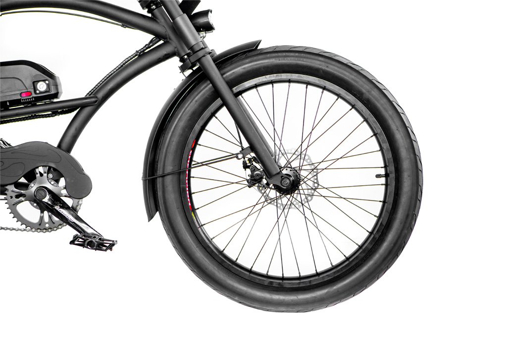 1000W Electric Beach Cruiser Fat Snow Tires Chopper Bicycle 48V 17AH Samsung Battery Bafang