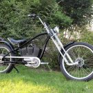 750W 48V Electric Chopper eBike Bicycle Carbon Steel Bike Frame Front/Rear Suspension