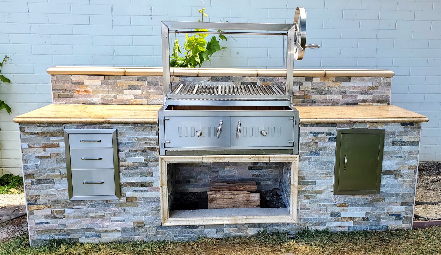 Built In Charcoal BBQ, Stainless Steel #430 & #304, Parrilla Santa ...