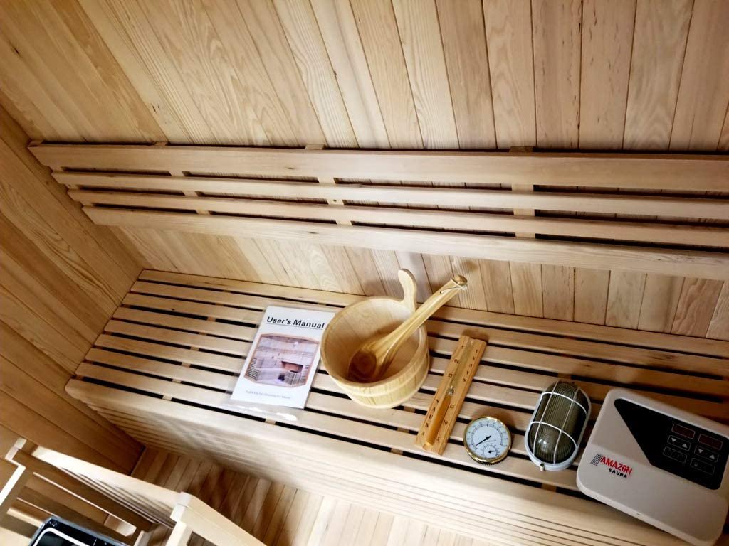 Canadian Hemlock Wood Traditional Swedish 72" 3/4 Person Sauna Spa