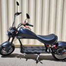 2000W 60V 20AH Electric Wide Tire Scooter Chopper Harley Design Motorcycle Bike Midnight Grey