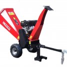 18HP 457CC Gas Gasoline Powered Wood Chipper Mulcher with Electric Start, Battery and Swivel Chute