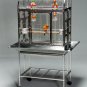 Medium Sized Indoor Outdoor 67"H x 29"D x 39"W Stainless Steel Bird Parrot Cage and Seed Catcher