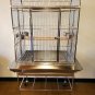 Medium Sized Indoor Outdoor 67"H x 29"D x 39"W Stainless Steel Bird Parrot Cage and Seed Catcher