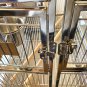 Medium Sized Indoor Outdoor 67"H x 29"D x 39"W Stainless Steel Bird Parrot Cage and Seed Catcher