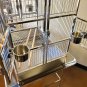 Medium Sized Indoor Outdoor 67"H x 29"D x 39"W Stainless Steel Bird Parrot Cage and Seed Catcher