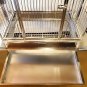 Medium Sized Indoor Outdoor 67"H x 29"D x 39"W Stainless Steel Bird Parrot Cage and Seed Catcher