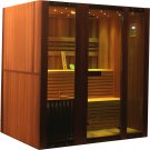 Canadian Red Cedar Swedish 72" 4 to 6 Person Sauna Spa with 9KW Wet/Dry Heater, Rocks and Bluetooth