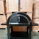 44" Wood Fired Black Stainless Steel Outdoor Artisan Pizza Oven Grill with Waterproof Cover