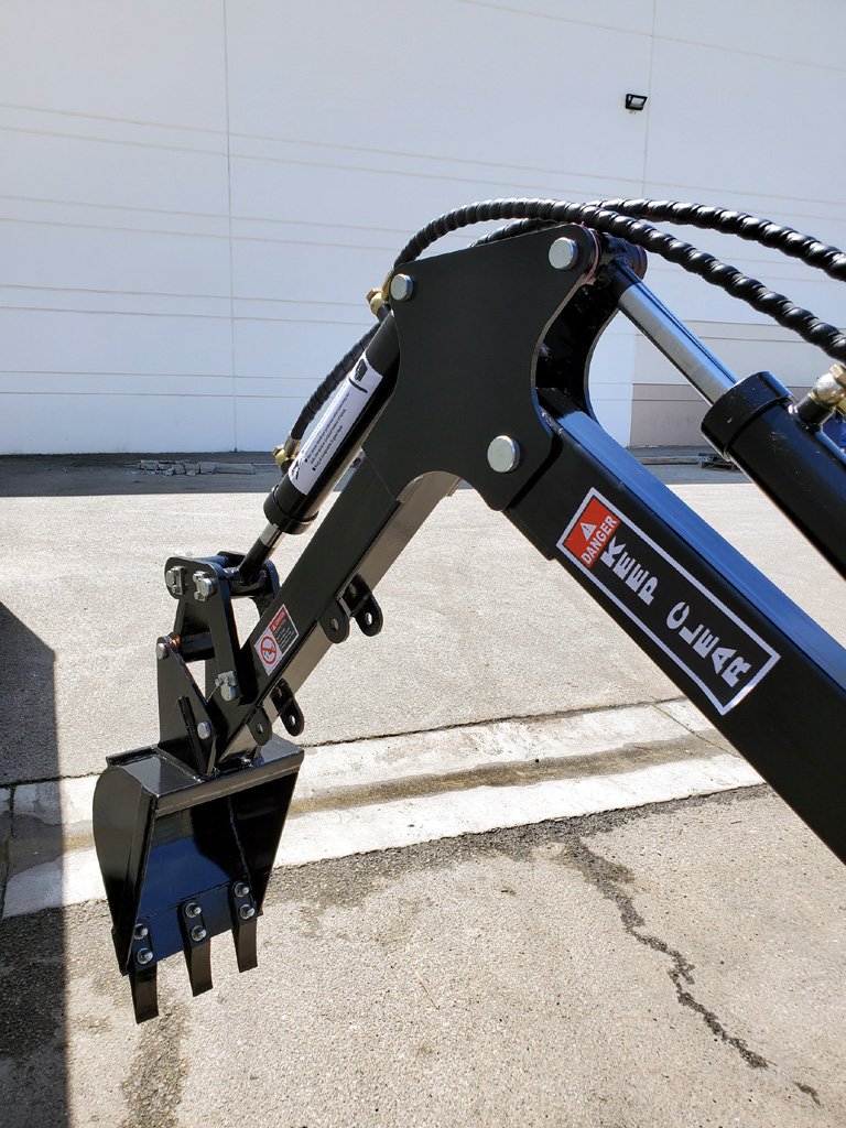 15HP 420CC Gas Powered Towable Backhoe Mini Excavator 8' Foot Reach and 12" Bucket