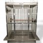 04 Stainless Steel XL Extra Large Bird Parrot Macaw Indoor Outdoor Cage Playtop with 4 Bowls