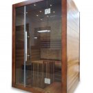 Canadian Red Cedar Indoor Traditional Wet / Dry 1-2 Person Swedish Steam Sauna SPA Harvia 6KW 200F