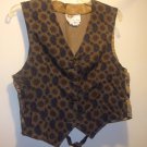 Vest And Skirt Set women's M 12 Made in USA Modest paisley Brown CP sport brand