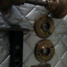 1 Set Vintage Brass Door Knobs and Latch Norwalk usa