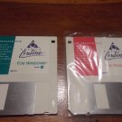 AOL version 2.5 3.5" FLOPPY Disks RED And Green label  America Online
