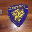 VTG 1960s Embroidered Sew-On PEUGEOT Patch Blue & Yellow LION LOGO Uniform Patch