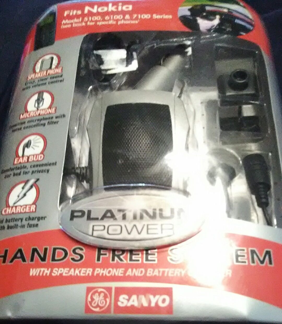 NOKIA RAPID CAR CHARGER & HANDS FREE KIT ACCESSORY 5100 6100 7100 NEW SANYO