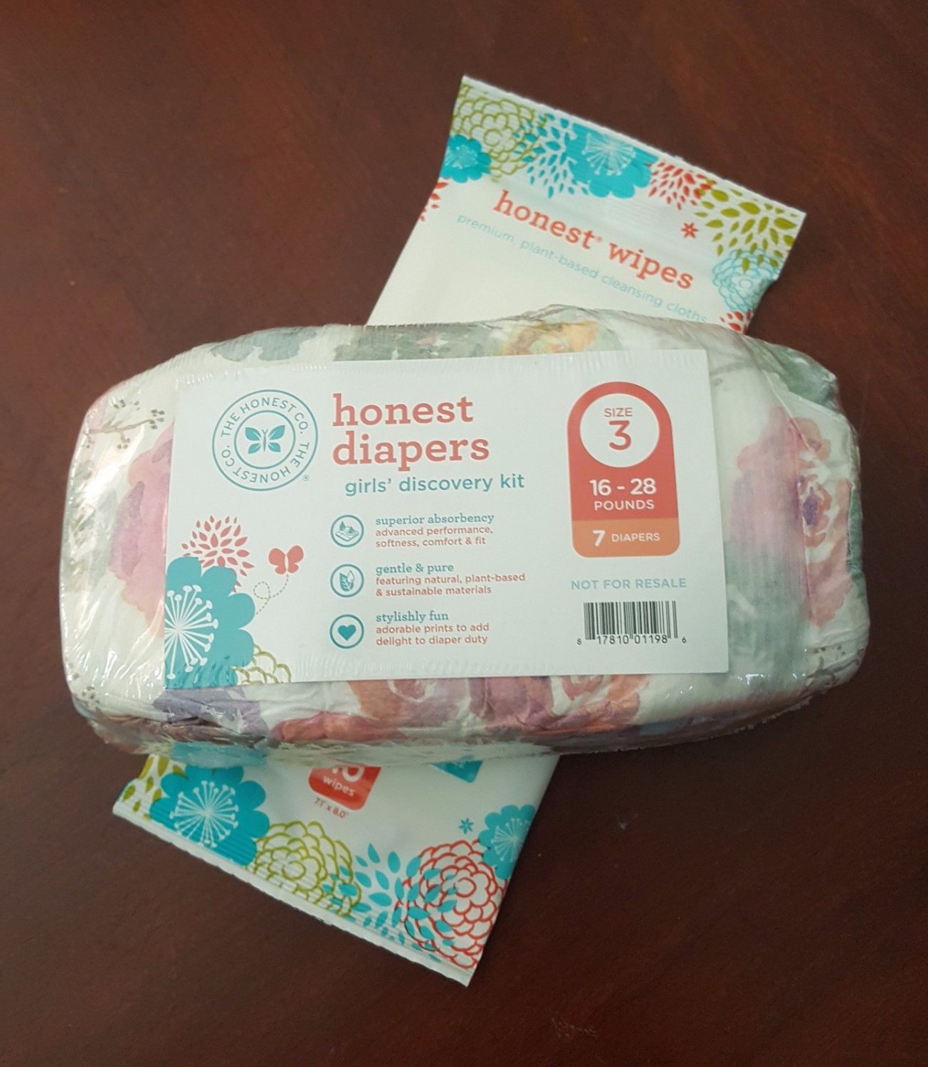 NEW Honest Diapers for Girls Variety Pack 7 Count Size 3 1628lbs,10