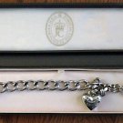 NEW Juicy Couture Jewelry Silver Starter Charm Bracelet W Heart & Toggle Closure