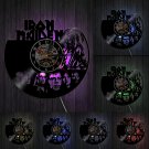 Vinyl clock clock music group decorated retro wall clock with color changing LED lights