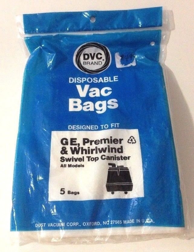 DVC Brand Disposable Vacuum Bags GE Premier Whirlwind Swivel Top
