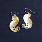 Brass cats dangling earrings ear wires vintage cm1031