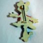 1940s Sylvester the Cat on unicycle plastic pin brooch cm1049