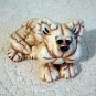 Mold created stuffed cat figurine ceramic signed Maria excellent vintage cm1262