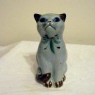 Tonala Mexico pottery cat bird motif signed vintage cm1285