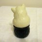 White cat in basket empty Avon sachet jar vintage cm1292