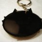 Comic cat face rubber key chain pale orange unused cm1295