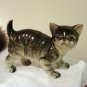 Tabby cat kitten ceramic figurine made in Japan sweet vintage cm1306