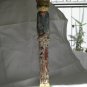 Elongated gentleman cat plaster or solid ceramic artist made hand painted vintage cm1326