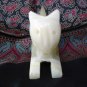 Carved agate cat figurine pale color cubist style as new vintage cm1330