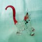 Blown glass mini cat figurine cold painted vintage cm1342