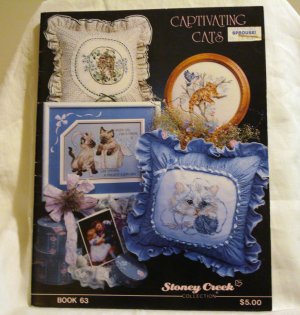 Captivating Cats cross-stitch charts instruction 1989 Stoney Creek Collection cm1379
