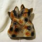 Loving cats hollow molded plastic bank calico kittens vintage cm1380