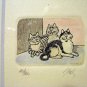 Limited edition 3 cats print signed numbered framed preowned cm1382
