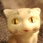 Welcome cat white porcelain figurine unusual markings vintage cm1388