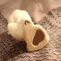Welcome cat white porcelain figurine unusual markings vintage cm1388