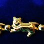 Line bracelet cats and balls gold tone preowned perfect cm1395