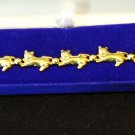 Line bracelet cats and balls gold tone preowned perfect cm1395