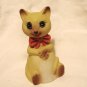 Ceramic cat bell bisque red bow tie JSNY excellent vintage cm1398