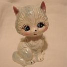 Pastel cat kitten figurine ceramic long eyelashes excellent vintage cm1404
