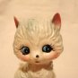 Pastel cat kitten figurine ceramic long eyelashes excellent vintage cm1404